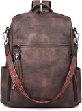 Leather Backpack Purse for Women Designer Travel Backpack Purses PU Fashion Ladies Shoulder Bag with Tassel