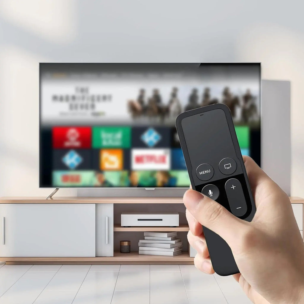 Silicone Case Compatible with Apple TV 4K/HD Siri Remote (1St Gen) - Anti-Slip Shock Proof Soft Remote Cover Case Compatible with Apple TV 4K 5Th 4Th Gen Siri Remote Controller - Black