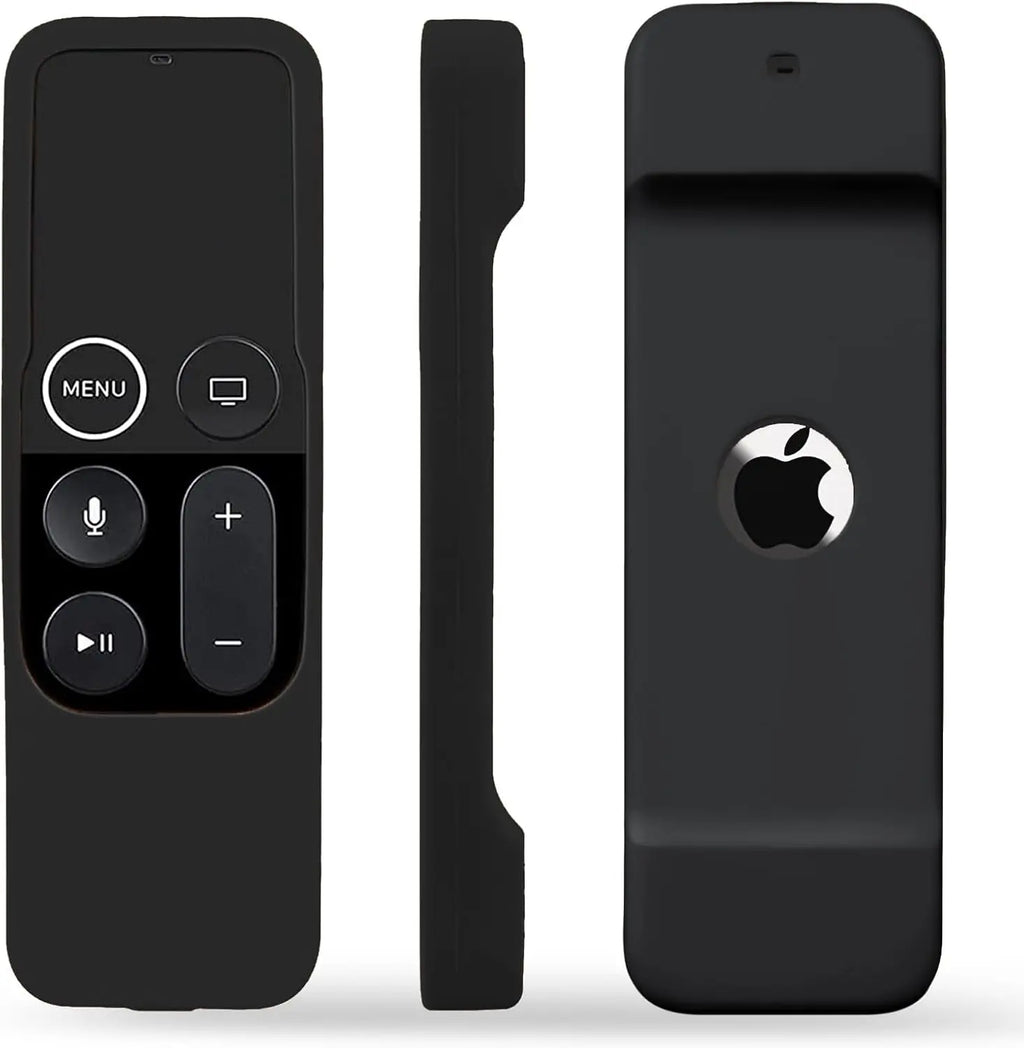 Silicone Case Compatible with Apple TV 4K/HD Siri Remote (1St Gen) - Anti-Slip Shock Proof Soft Remote Cover Case Compatible with Apple TV 4K 5Th 4Th Gen Siri Remote Controller - Black